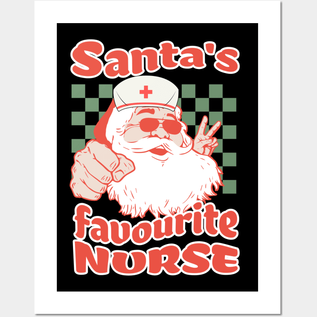 Santa's Favorite Nurse Wall Art by VisionDesigner